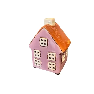 Keramikhus för ljus Lila, 10 cm